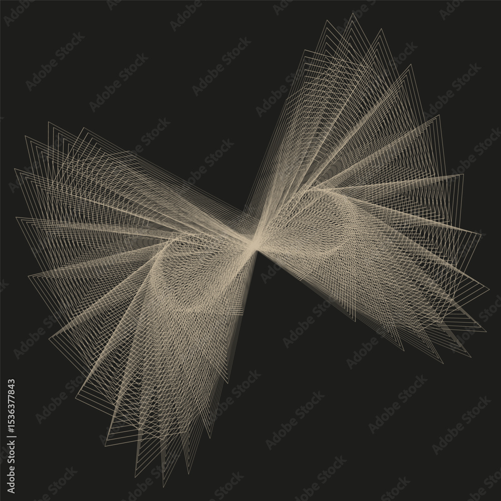 Poster intersecting ray pattern. abstract vector form. light energy graphic. futuristic motion blur.