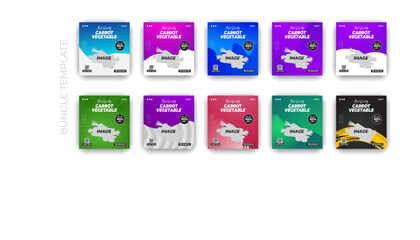 Carrot Food Post Design for Social Media Templates