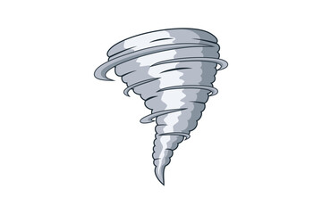 Tornado icon. Storm symbol. Tornado illustration isolated on white background.