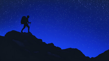 Backpacking alone into endless lavender horizon under soft sky high resolution picture