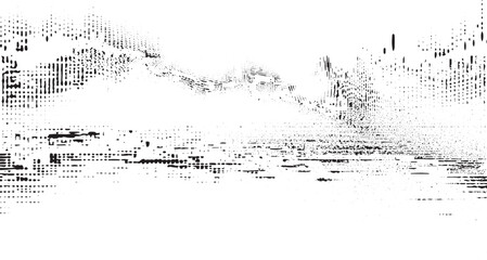 Abstract Black and White Distressed Texture Background Graphic Design Element Monochrome Grunge Pattern Halftone Dots Lines