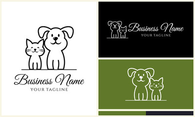 Dog Cat Logo Design Templates. (4)