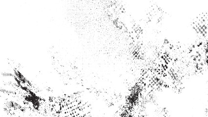 Obraz premium Abstract Black and White Speckled Texture Background Grunge Style Distressed Overlay Design Element vector