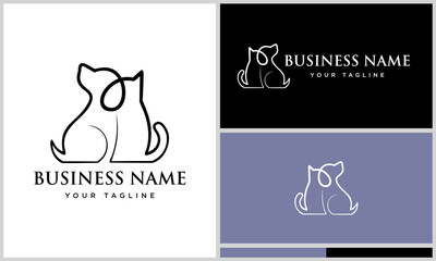 Dog Cat Logo Design Variations.