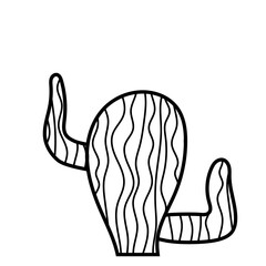 Line Stylized Abstract Cactus