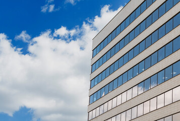 A fragment of a new office building