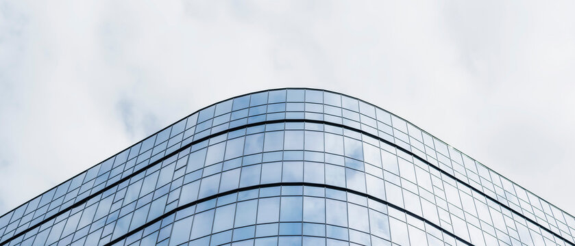 A fragment of a new office building