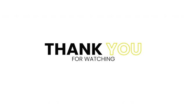 thank you for watching animation on white background. Perfect for end screens, social media posts, blog banners, and presentation slides. 4k video