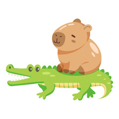 Riding crocodile