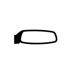 Car Interior Mirror silhouette vector flat illustration design.