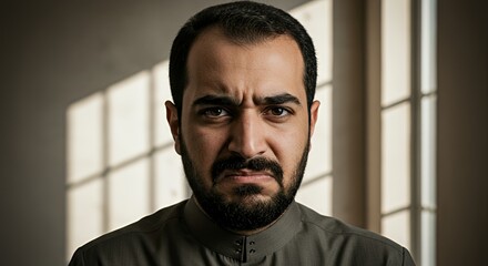 Portrait of a Man with a Serious Expression