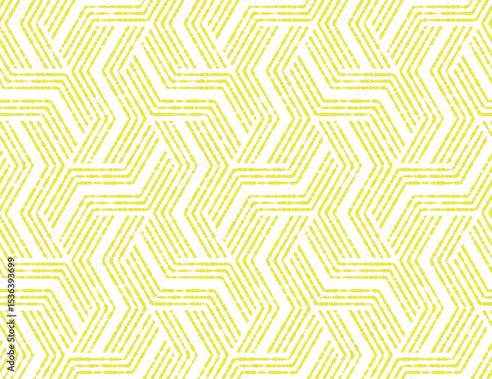 Aufkleber abstract geometric pattern with stripes, lines. seamless vector background. white and yellow ornamen
