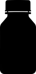 Medicine bottle silhouette vector flat illustration design.