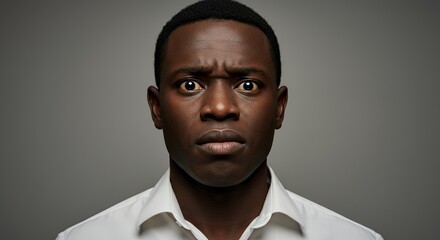 Close-up Portrait of a Shocked Man