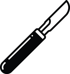 Surgical Scalpel Medical Knife Icon