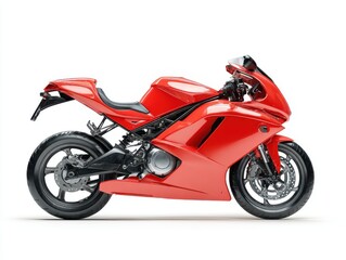 Fototapeta premium Red Sportbike Studio Shot Sleek Design and Powerful Engine