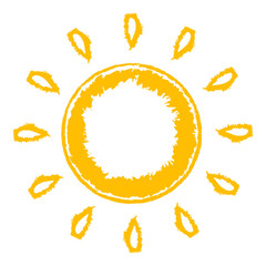 Hand Drawn Sun Crayon