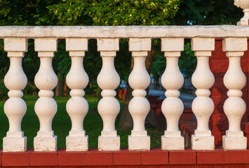 Baroque architecture details of balustrades.