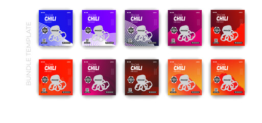 Obraz premium Fresh Chili Social Media Post & Web Banner Design Templates