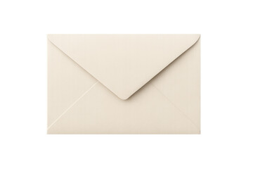 Classic white envelope isolated on transparent background, symbolizing traditional mailing and communication