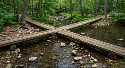 a creek with rocks and water