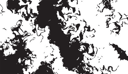 Dramatic Black and White Ink Splash Texture, Monochrome Abstract Graphic Design with High Contrast, Unique Blot Pattern for Creative Backdrops and Artistic Layouts