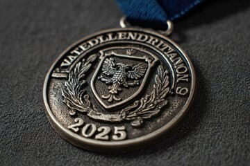 Metallic medal-style logo "Valedictorian 2025"