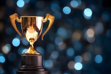 Golden trophy award winner success achievement
