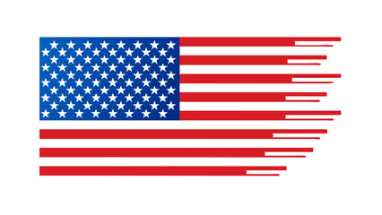 Abstract american flag design with missing stripes
