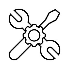 Workshop icon vector. Developer illustration sign. Engineering symbol. Teamwork web icon. 