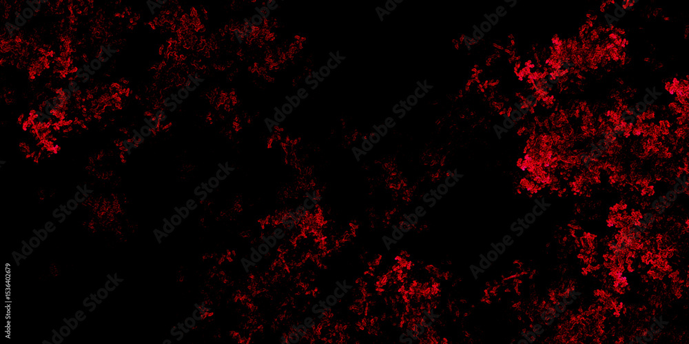 Wall mural distressed red grunge texture on a dark background, vector. distressed rough grunge texture surface 