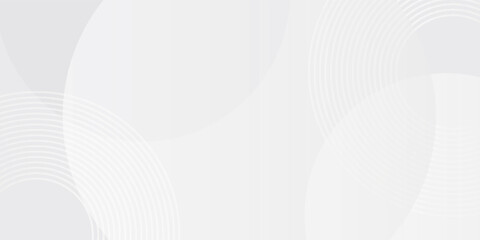 White geometric abstract background overlap layer on bright space with lines effect decoration. Modern graphic design element circles style concept for banner. poster