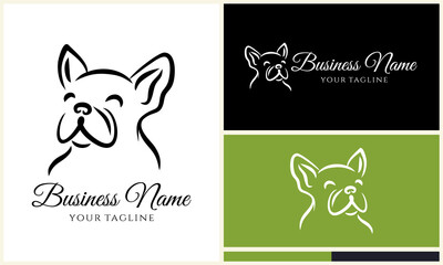 French Bulldog Logo Design Variations. (3)