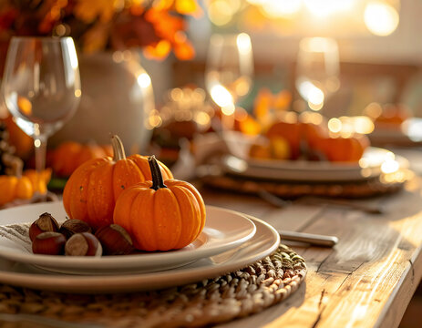 Autumn Harvest Festival Table Setting