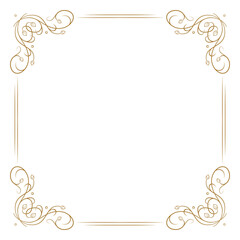 Delicate vintage style square floral frame