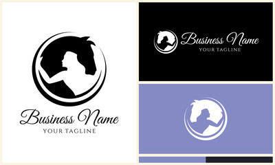 Horse  Woman Logo Design. (4)