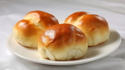 Golden Brown Bread Rolls Neatly Arranged