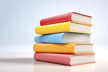 Neatly Arranged Brightly Colored Books