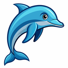 dolphin isolated on white background