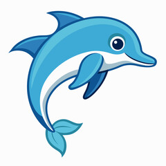 dolphin isolated on white