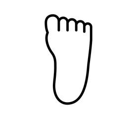 Obraz premium 足の裏のシンプルなアイコンイラスト ベクター 