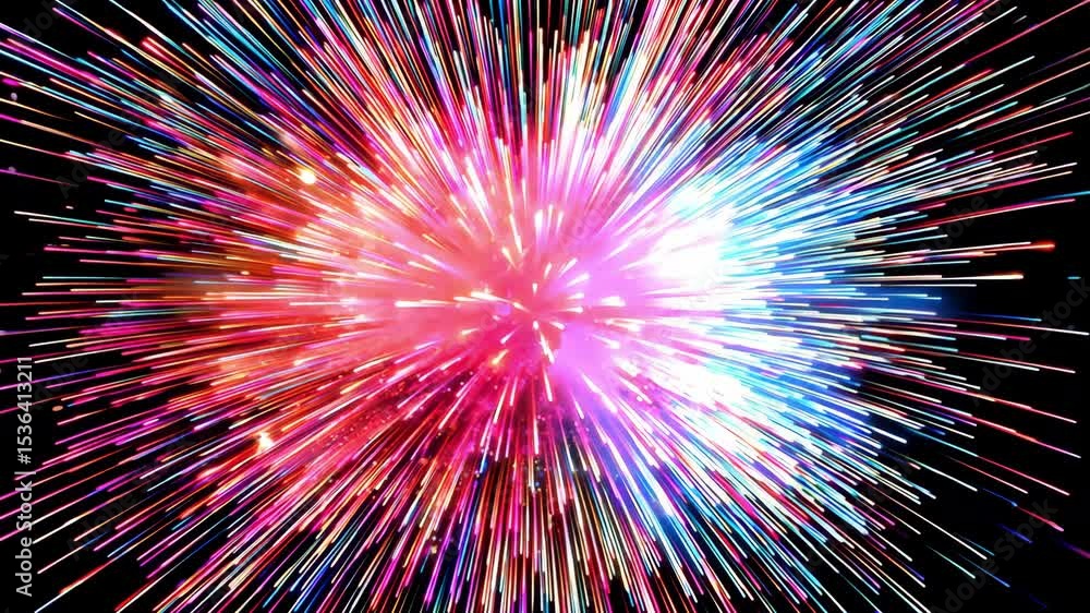 Poster a spectacular fireworks display fills the dark background with bright colors and dynamic patterns du