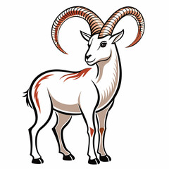 vector image of a goat