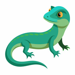 chameleon cartoon isolated on white