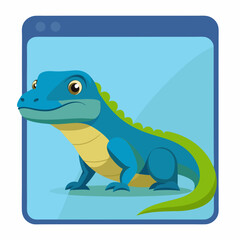 green iguana cartoon