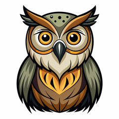 owl on white background