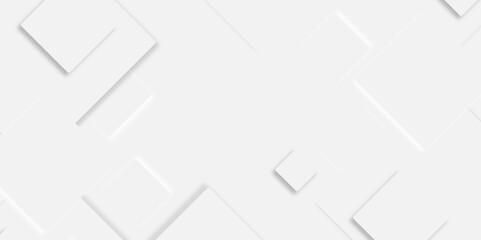 Abstract white rectangle shape geometric line background. abstract seamless modern white and gray color technology concept geometric rectangle vector background neomorphism style poster, banner design