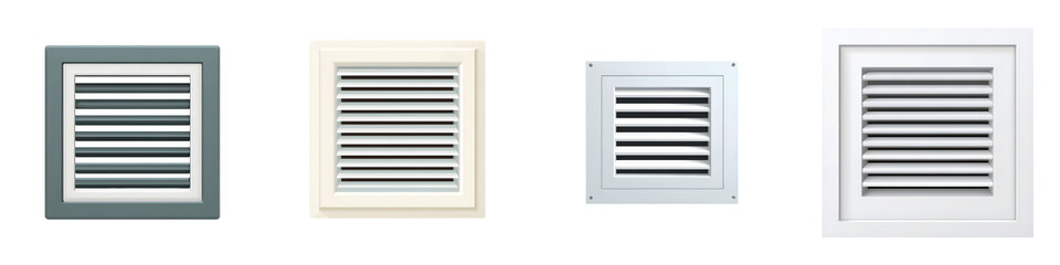Ventilation grills on a modern building facade