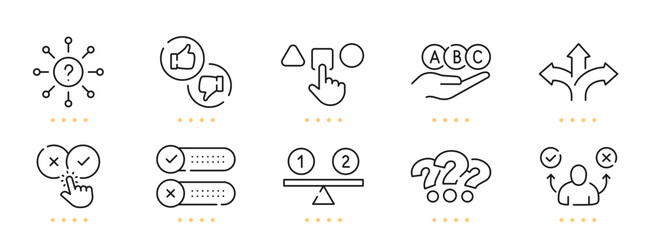 Making choice related line icons. Editable stroke