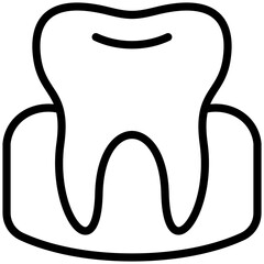Gum icon for dental, website, application, printing, document, poster design, etc